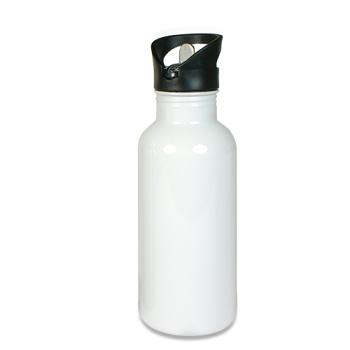 Trinkflasche mit klappbarem Mundstück und integriertem Trinkhalm