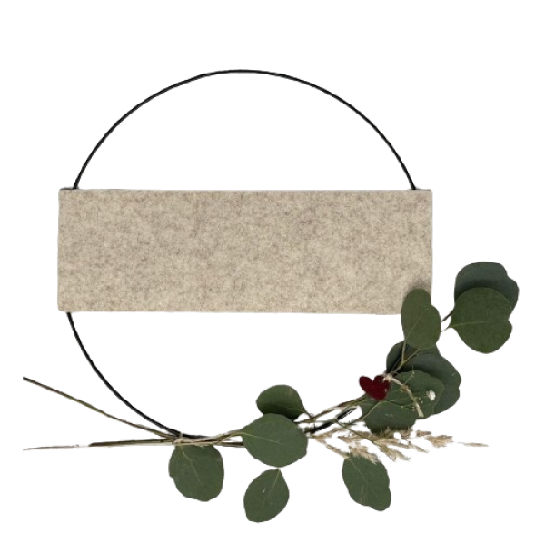 Metallring und Filzstreifen