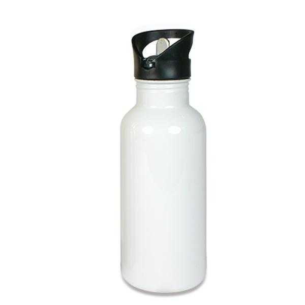 Trinkflasche mit klappbarem Mundstück und integriertem Trinkhalm