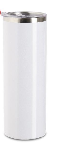 Tumbler metallic white