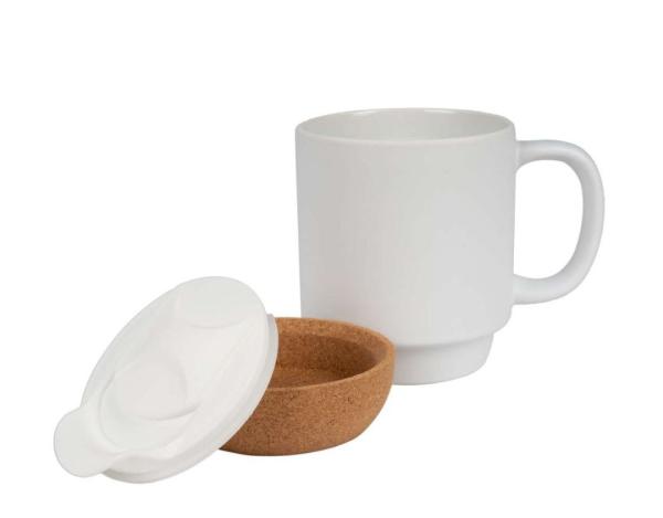 Keramiktasse BEN mit abnehmbarem Korksockel